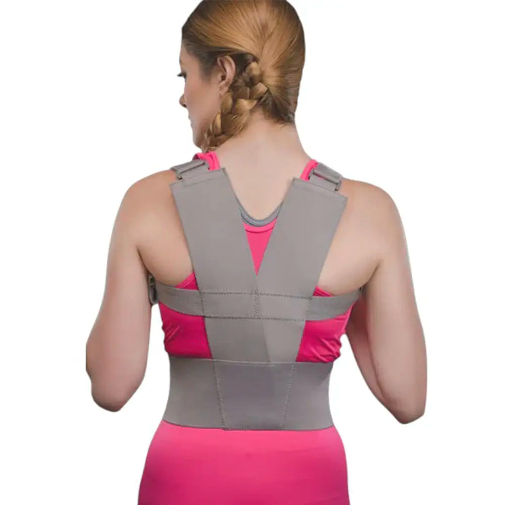 Corrector de postura elástico en V