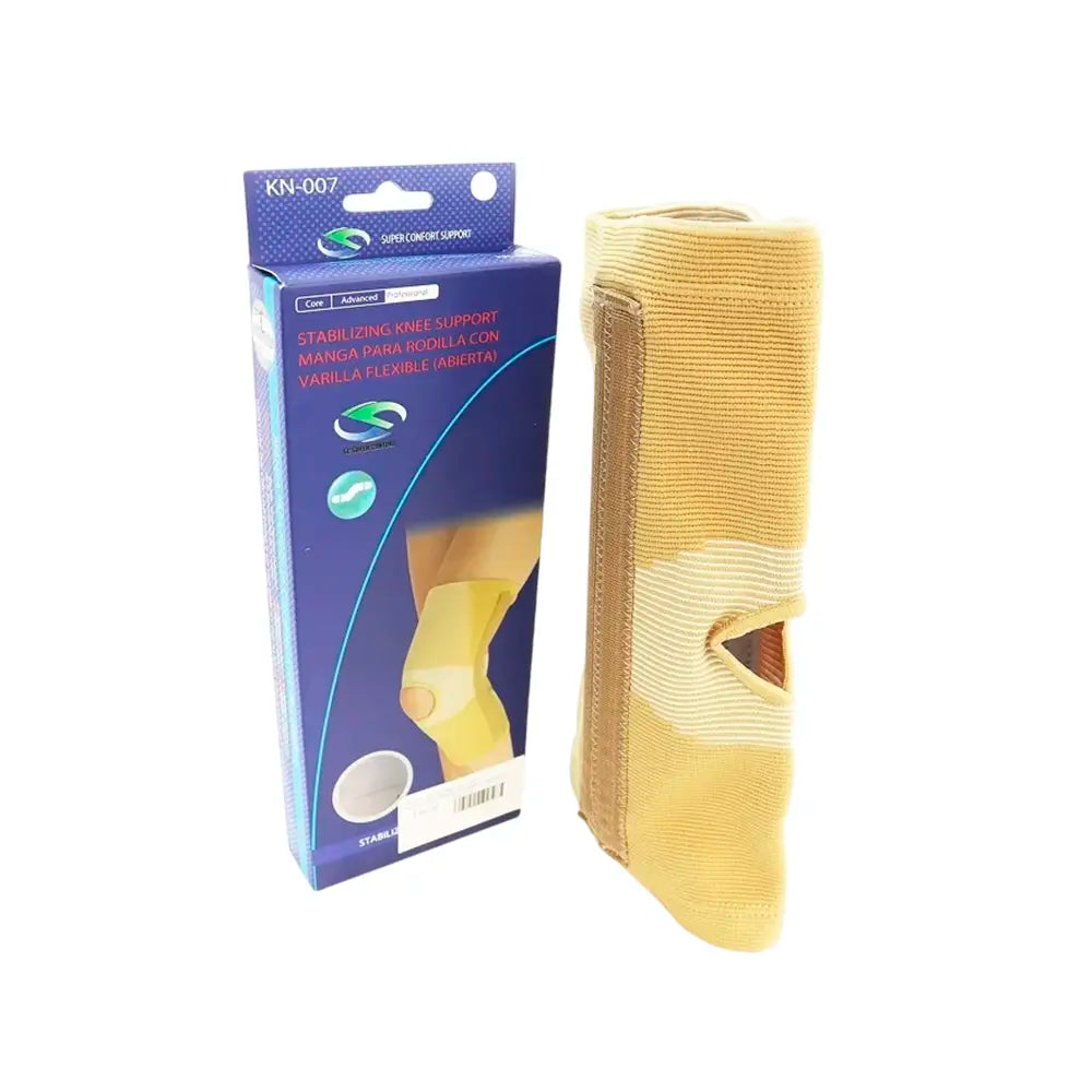 Manga para rodilla con varilla flexible (abierta)
